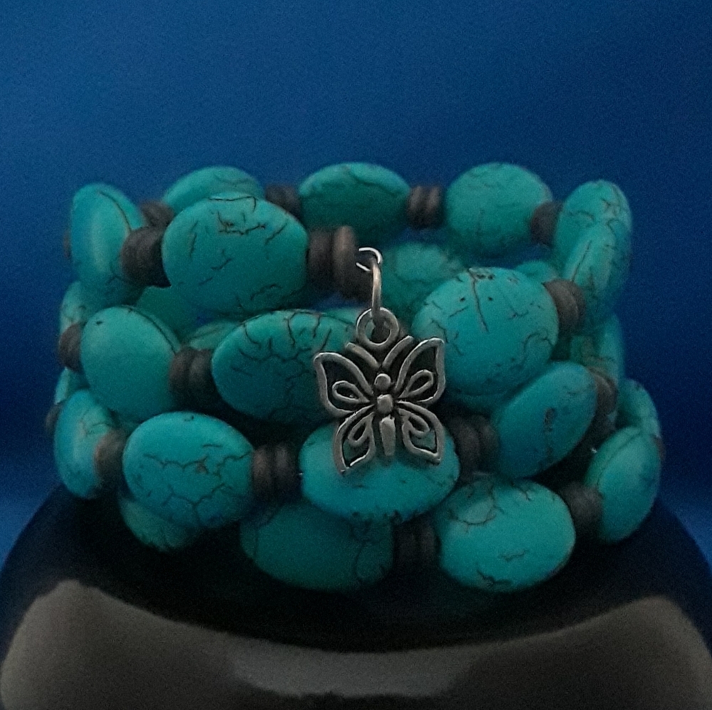 Wrap turquoise bracelet